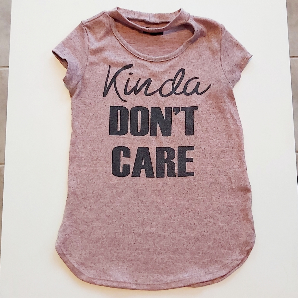Girls "kinda dont care" t shirt